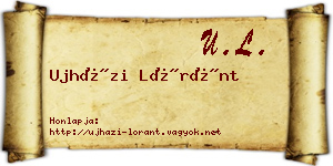 Ujházi Lóránt névjegykártya