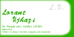 lorant ujhazi business card