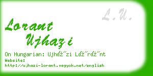 lorant ujhazi business card